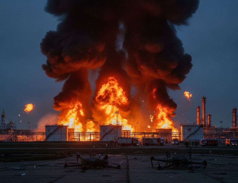 Ukraine Launches Major Drone Attack on Moscow Oil Refinery Amid Ongoing Conflict